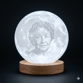 Lámpara luna — Base redonda luz blanca