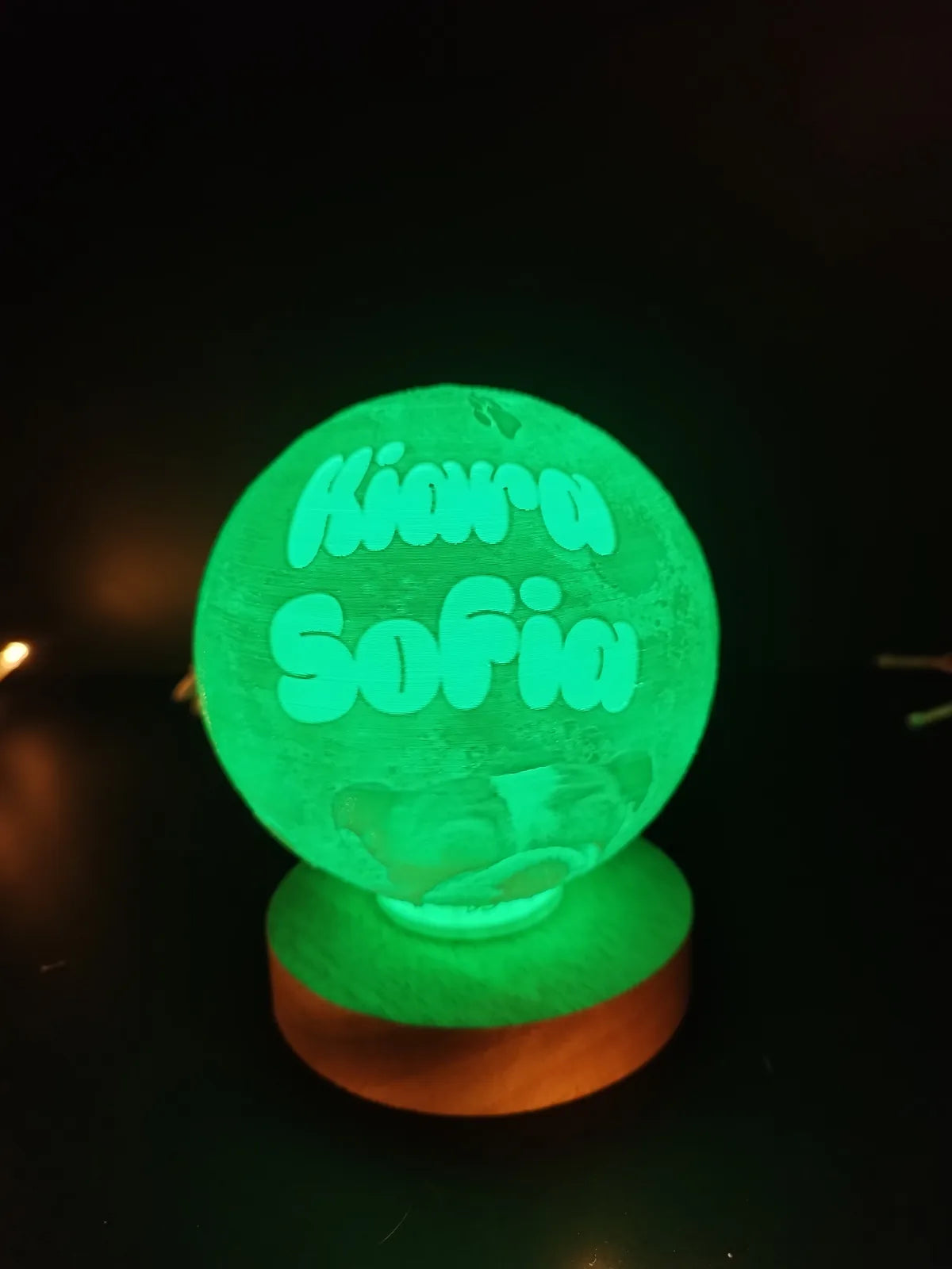 Esfera litofanía RGB multicolor con control remoto